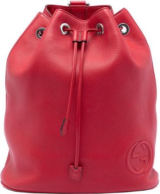 Gucci Pre-owned Gucci Small Pebbled Calfskin Soho Drawstring Backpack Ladies JZ7NDDGHKJTYEWU9