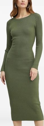 Bardot Abito midi a coste - Verde