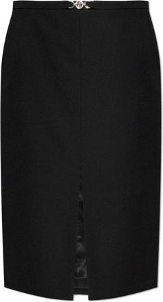 Versace Wollen Koker Midi Rok - Dames - Kokerrokken - Zwart - S - Wol - Rokken