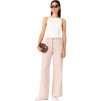 Maje Tweed trousers in Pink at Nordstrom, Size 42 Eu