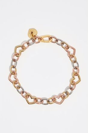 Bimba & Lola Heart Logo Metal Chain Necklace in Multigold at Nordstrom