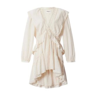 Isabel Marant Damya Short Dress - Dames - Korte kleedjes - Beige - S - Katoen - Kleedjes