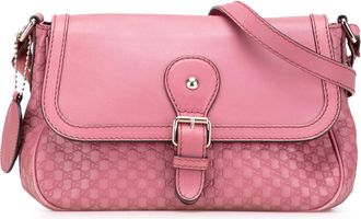Gucci Pre-owned Womens Leather Shoulder Bag Buckle Close - Light Pink - One Size