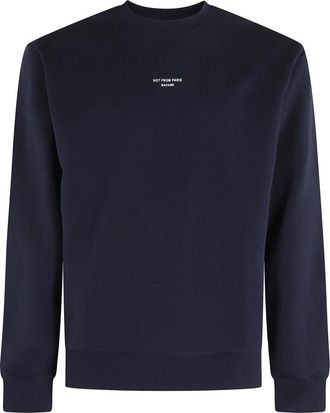 Dr&ocirc;le de Monsieur Slogan Classique Sweatshirt - Heren - Sweatshirts - Blauw - L - Hoodies & sweatvesten