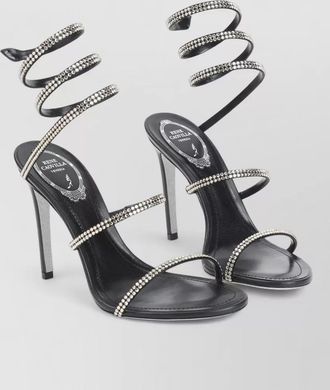 Rene Caovilla snake sandal spiral straps open toe