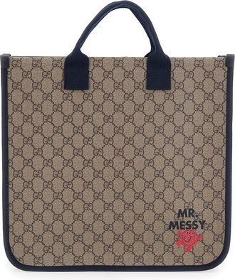 Gucci Boys Handbag Beige Leather Trim Polyurethane Shoulder Bags