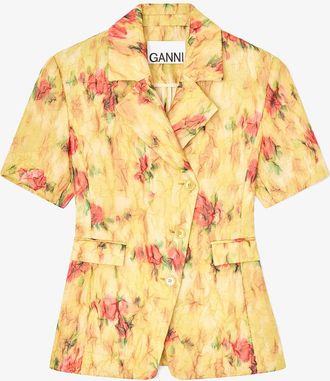Ganni Blazer in Shibori Organza - Size 32 Aurora