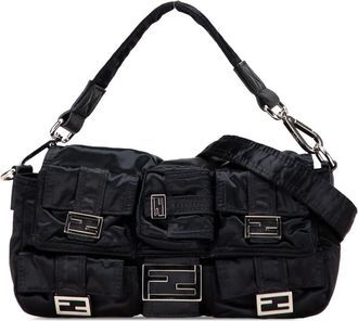 Fendi 2000-2010 Nylon Multipocket Convertible Baguette satchel - women - Nylon - One Size - Black