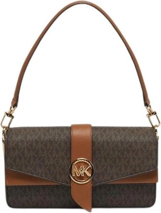 Michael Kors Pre-owned Canvas Schoudertas - Dames - Vintage Schoudertas - Bruin - ONE Size - Vintage