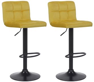 Clp Clp - Juego De 2 Taburetes De Bar Feni Amarillo