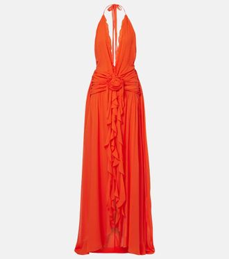 Blumarine Ruffled georgette gown