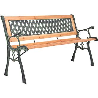 vidaXL Furniture Limited - Panca da Giardino 116 cm in Ghisa e Legno