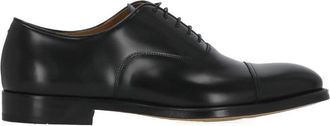 Doucal's Black Smooth Leather Lace-Up Shoes