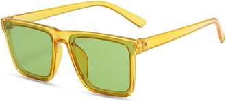 Generic Large Frame Mens Outdoor Sunglasses Vacation Womens Sports Commuter Sun Glasses(Green)
