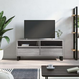 vidaXL Vidaxl - Mueble De Tv Madera Contrachapada Gris Sonoma 100x34,5x44,5 Cm