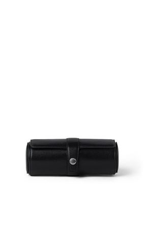 Brunello Cucinelli Grained leather watch box in Black at Nordstrom