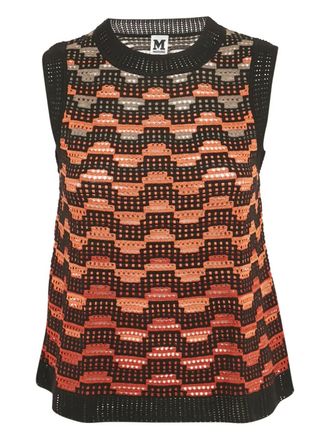 Missoni sleeveless top - women - Wool/Cotton/Polyamide - M - Black