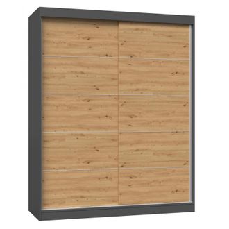 Hucoco Paolo - Armario Con 2 Puertas Correderas - Armario L 160 Cm - Vestidor Con 2 Puertas