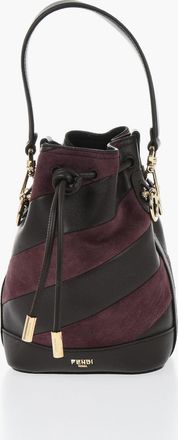 Fendi Two-Tone Leather and Suede Bucket Bag MON TRESOR Fendi