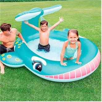 Trade Shop Trade Shop - Piscina Per Bambini Spruzzo Balena 201x196x91cm Multicolor Giardino Estate 57440