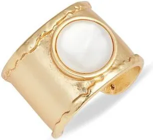 Karine Sultan Hand Edge Cabochon Ring in Gold at Nordstrom