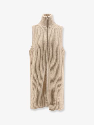 Maison Margiela Cardigan smanicato lungo in misto lana con effetto distressed - MM6 MAISON MARGIELA - gender_Woman