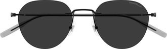 Montblanc Sunglasses Mb0428 S 001 Black/Gray For Men