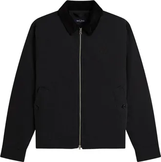 Fred Perry Jassen, Heren, Zwart, XL, Katoen, Katoenen Caban Jas