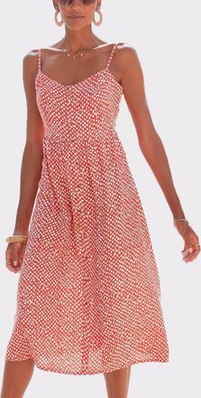 Lascana Womens Button Up Panel Dress in Red Ivory at Nordstrom, Size 12