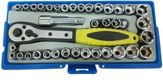 Trade Shop Trade Shop - Set 36 Punte Chiave A Bussola Chiavi Per Bulloni Dadi Dado A Sfera Con Valigetta Scatolina