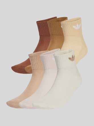 adidas Originals Socken aus Baumwoll-Mix im 6er-Pack in Mittelbraun, Gr&ouml;&szlig;e 34-36
