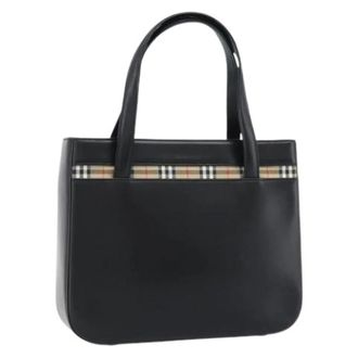 Burberry Pre-owned Vintage Tote Bag - Dames - Vintage Shopper - Zwart - ONE Size - Leer - Vintage