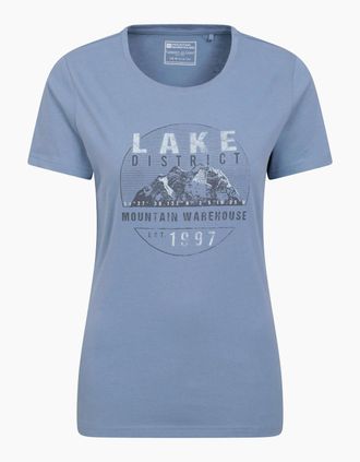 Mountain Warehouse Womens Mountain Warehouse Womens/Ladies Lake District Printed T-Shirt - Navy - Size: 14