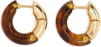 Petit Moments Acacia Resin Hoop Earrings in Brown at Nordstrom