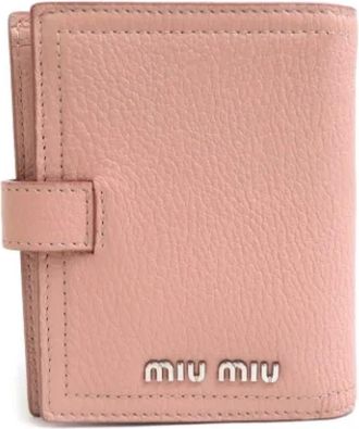Miu Miu Pre-owned Leather Wallet - Dames - Vintage Accessoires - Roze - ONE Size - Leer - Vintage