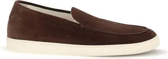 Brunello Cucinelli Bordeaux Calf Leather Bos Taurus Slip-On Mens Loafers