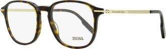 Ermenegildo Zegna Mens Soft Square Eyeglasses EZ5229 052 Dark Havana 52mm