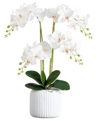 Nearly Natural 26In Artificial Phalaenopsis Orchid Arrangement In Decorative Ceramic Vase (Real Touch)
