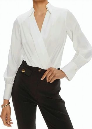 Elisabetta Franchi Viscose Georgette V Neck Bodysuit Shirt