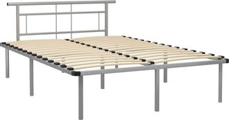 vidaXL Estructura de cama sin colchón metal gris 140x200 cm Vidaxl