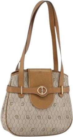 Dior Pre-owned Shoulder Bags, female, Beige, Size: ONE SIZE Pre-owned Vintage Shoulder Bag