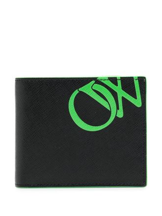 Off-white two-tone bi-fold wallet - Black