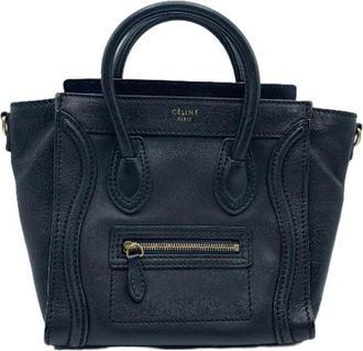 Celine Pre-owned Leather celine-bags - Dames - Vintage Handtas - Zwart - ONE Size - Leer - Vintage