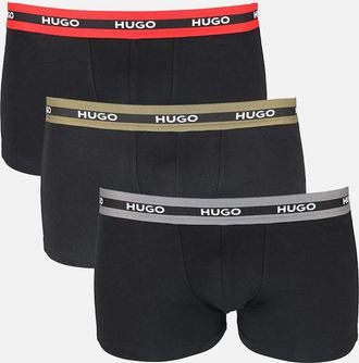 HUGO BOSS Mens HUGO 3-Pack Planet Boxer Trunks, Black - Size: 38/39/32