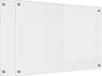 vidaXL Salpicadero De Cocina 2 Pcs Transparente 90 X 60 Cm Vidaxl