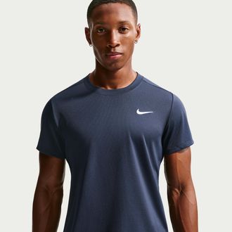 Nike Mens Court Victory Dri-FIT Tennis Top in Blue | FZ6921-451