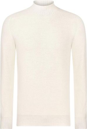 Gran Sasso Trui van Scheerwol - Heren - Coltruien - Wit - 2XL - Wol - Truien & Vesten