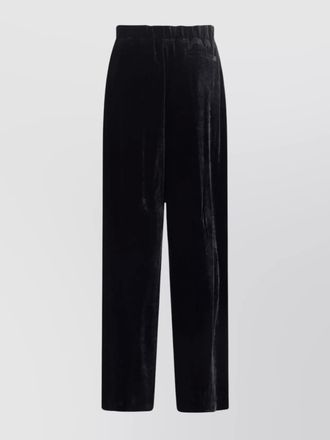 Golden Goose straight velvet trousers elastic waistband
