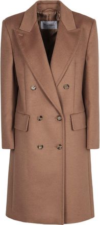 Max Mara Double-breasted Coat In Camel
