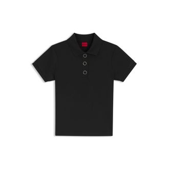 HUGO BOSS Slim-fit polo shirt with metal buttons